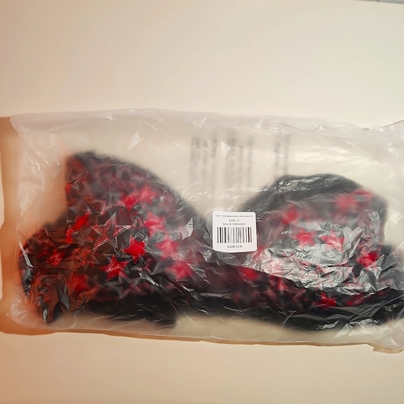 ❤NWT VINTAGE TORRID BRALETTE WIRE-FREE LIGHTLY LINED STARS PRINT MICROFIBER BRA - Picture 6 of 12